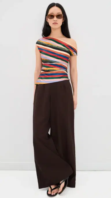 Staud Phare Silk Top Artist Stripe 6 | Thumbnail 5
