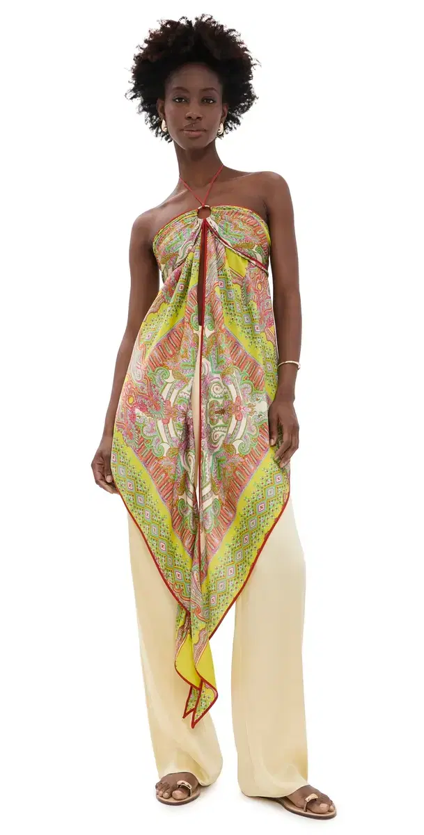 Vulcano Top Yellow Paisley