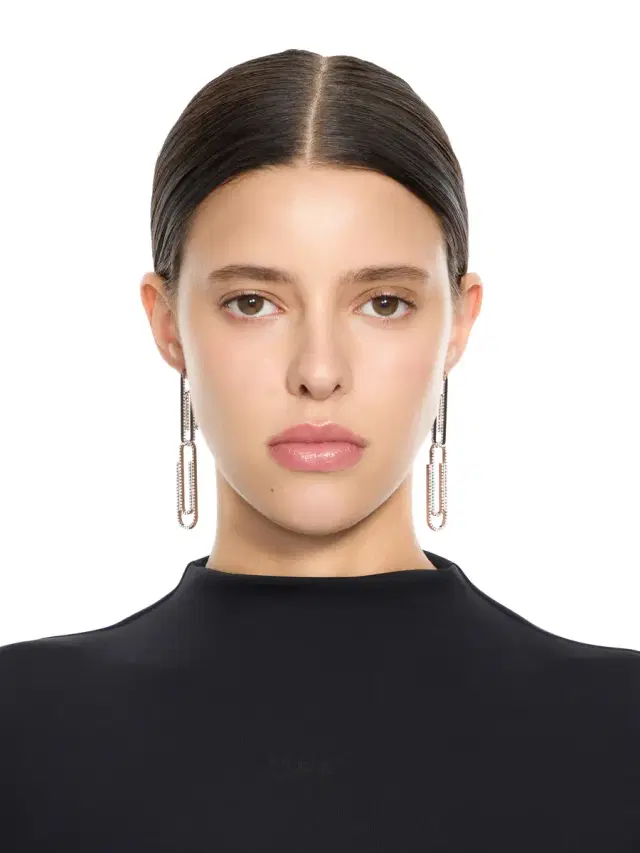 Off-White Paperclip Strass Earrings