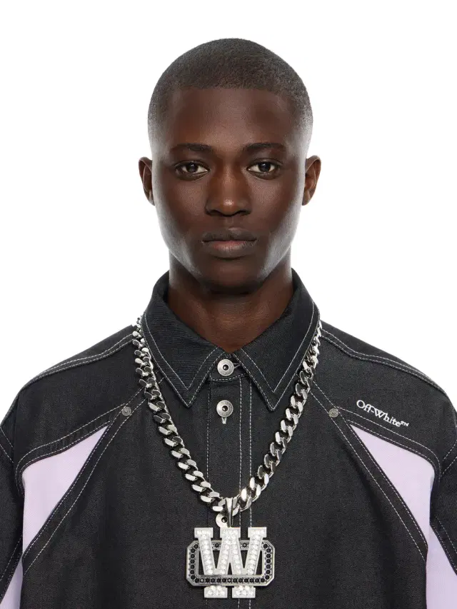 Off-White Bling Strass Wall Chain