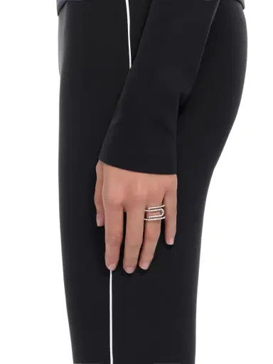 Off-White Paperclip Strass Ring | Thumbnail 1