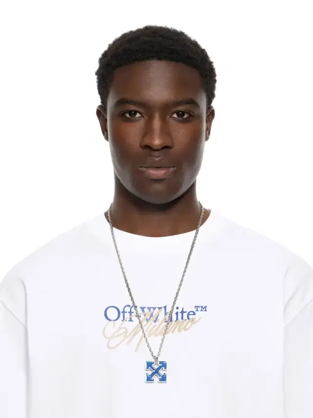 Off-White Enamel Arrow Necklace