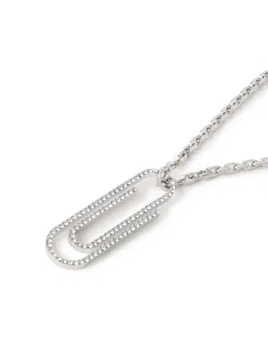 Off-White Paperclip Strass Necklace | Thumbnail 3