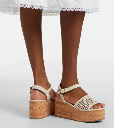 Prada Crochet platform sandals | Thumbnail 5