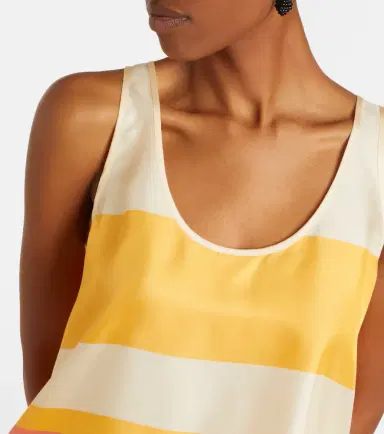 Eres Sorbets striped silk twill top | Thumbnail 3