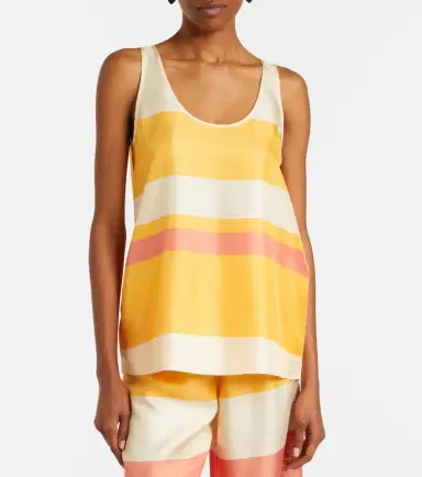 Eres Sorbets striped silk twill top | Thumbnail 4