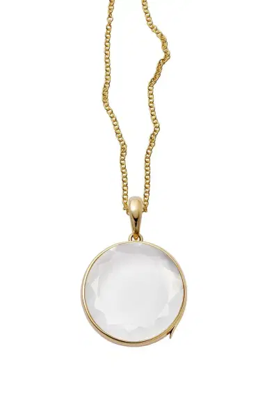 LOQUET Sapphire Large Round Rolo Locket Necklace | Thumbnail 1