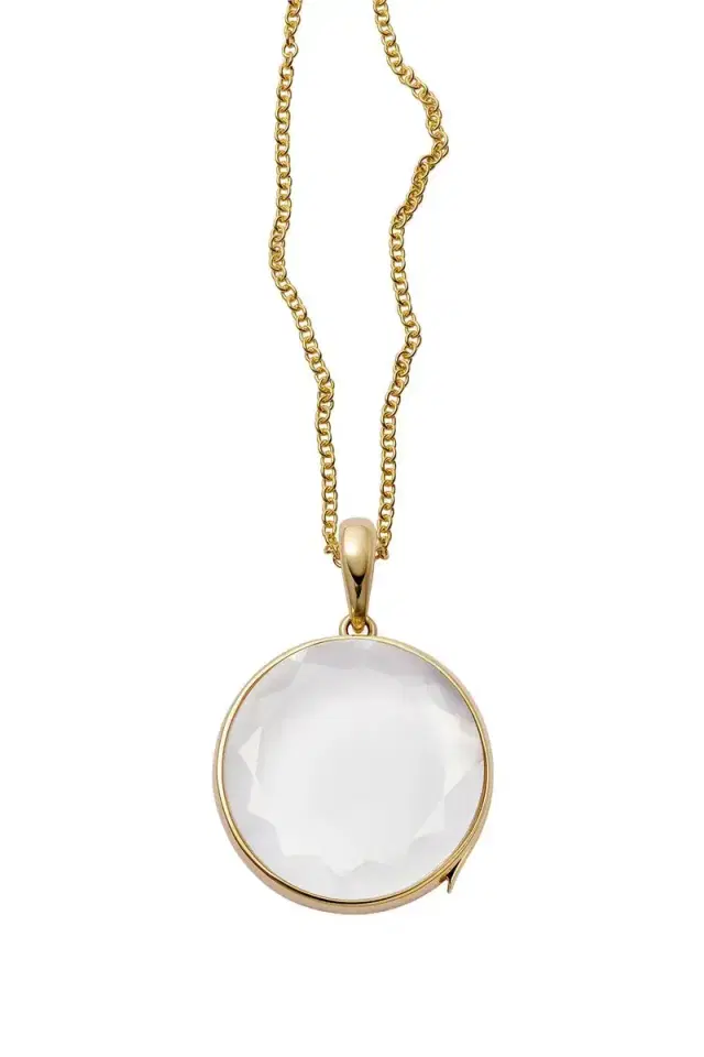 LOQUET Sapphire Large Round Rolo Locket Necklace