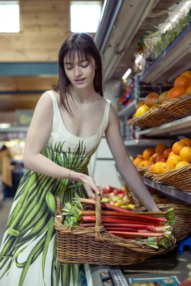 Oscar de la Renta Sleeveless Palm Leaves Dress | Thumbnail 2