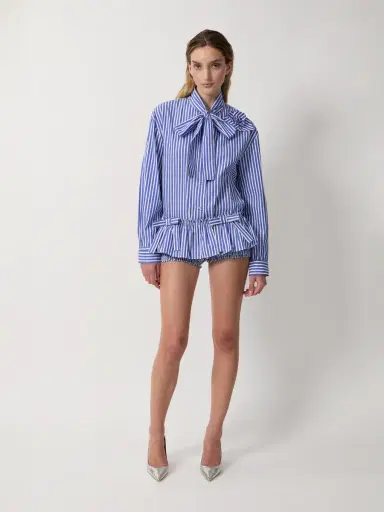 Aknvas The Aja bloomer skirt in striped poplin | Thumbnail 3