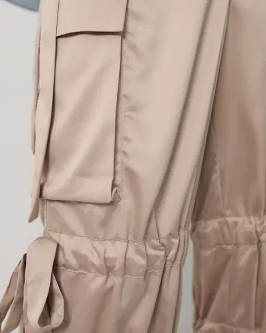 Aknvas The Odin trousers in taupe satin | Thumbnail 3