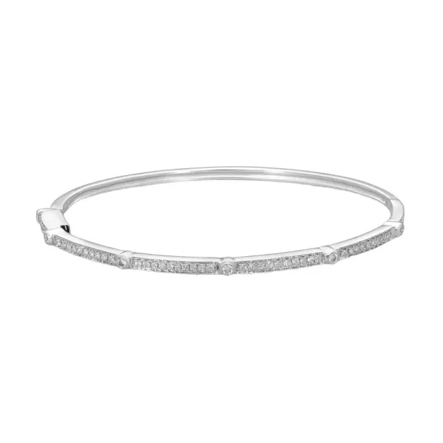 Leslie Greene Leslie Greene 18K White Gold Diamond Bangle Bracelet by The Solist