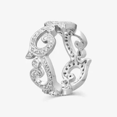Leslie Greene Leslie Greene 18K White Gold Diamond Eternity Band Ring Sz. 6.5 by The Solist | Thumbnail 2