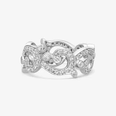 Leslie Greene Leslie Greene 18K White Gold Diamond Eternity Band Ring Sz. 6.5 by The Solist | Thumbnail 3