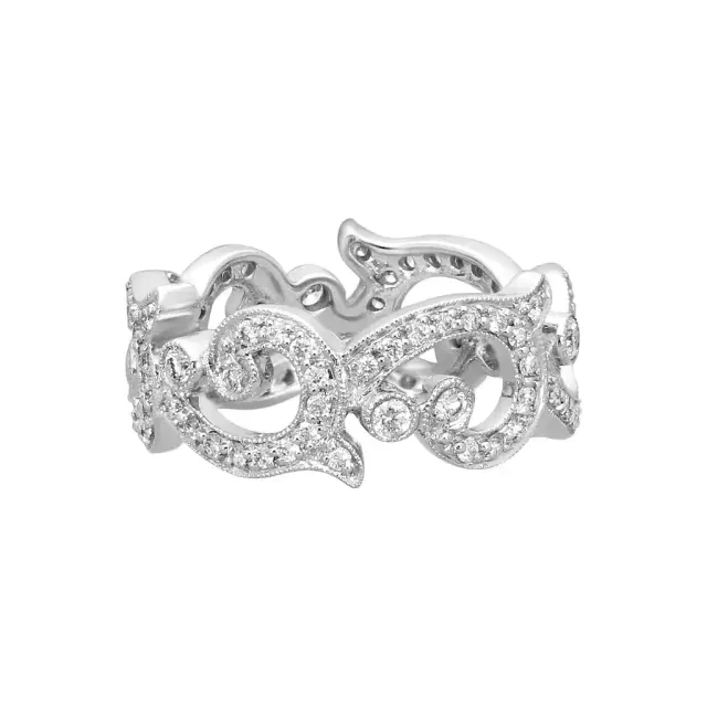 Leslie Greene Leslie Greene 18K White Gold Diamond Eternity Band Ring Sz. 6.5 by The Solist