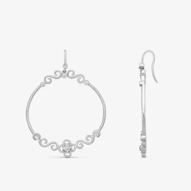 Leslie Greene Leslie Greene Stainless Steel Diamond Drop Earrings by The Solist | Thumbnail 3