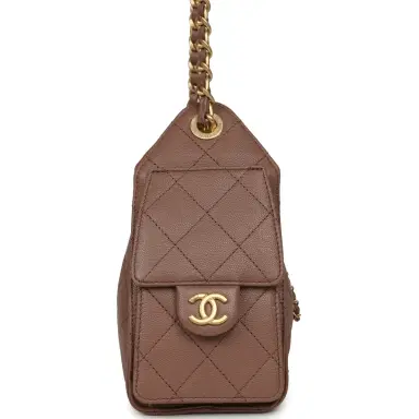 Chanel Chanel Mini 25 Hobo Bag Brown Caviar Antique Gold Hardware | Thumbnail 3 Chanel Chanel Mini 25 Hobo Bag Brown Caviar Antique Gold Hardware | Thumbnail 3