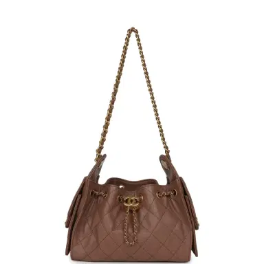 Chanel Chanel Mini 25 Hobo Bag Brown Caviar Antique Gold Hardware | Thumbnail 7 Chanel Chanel Mini 25 Hobo Bag Brown Caviar Antique Gold Hardware | Thumbnail 7