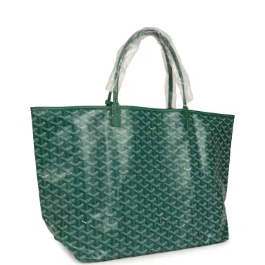 goyard Goyard Goyardine Green Saint Louis GM Tote Bag Palladium Hardware | Thumbnail 2 goyard Goyard Goyardine Green Saint Louis GM Tote Bag Palladium Hardware | Thumbnail 2