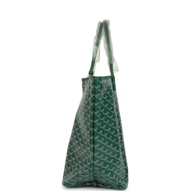 goyard Goyard Goyardine Green Saint Louis GM Tote Bag Palladium Hardware | Thumbnail 3 goyard Goyard Goyardine Green Saint Louis GM Tote Bag Palladium Hardware | Thumbnail 3