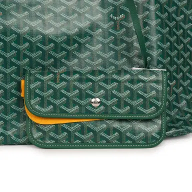 goyard Goyard Goyardine Green Saint Louis GM Tote Bag Palladium Hardware | Thumbnail 7 goyard Goyard Goyardine Green Saint Louis GM Tote Bag Palladium Hardware | Thumbnail 7