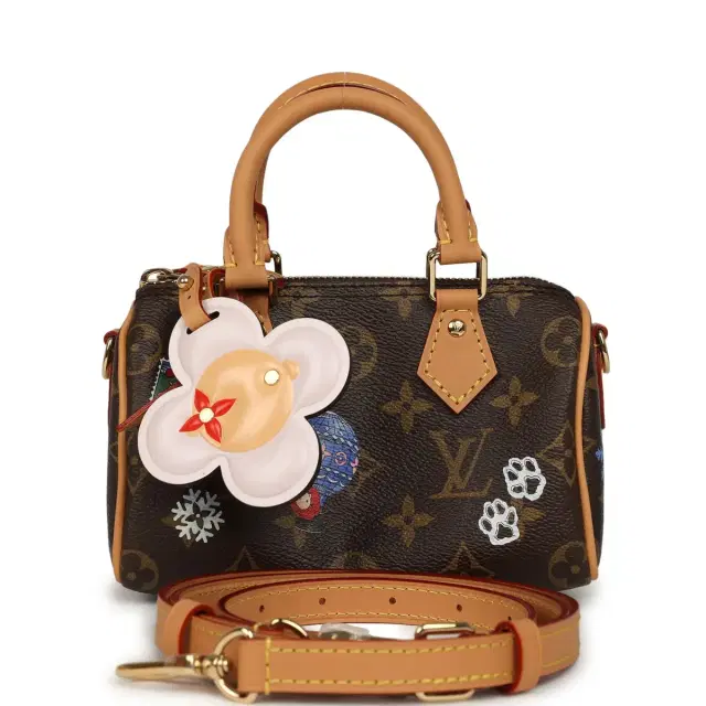Louis Vuitton Louis Vuitton "Vivienne" Nano Speedy Bag Brown Monogram Snowy Pearl Gold Hardware