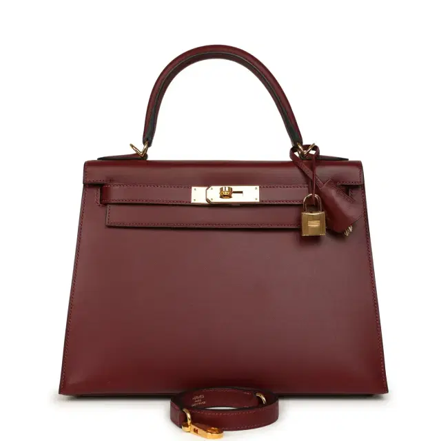 Pre-owned Hermes Kelly Sellier 28 Rouge H Sombrero Gold Hardware Pre-owned Hermes Kelly Sellier 28 Rouge H Sombrero Gold Hardware