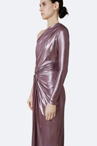 LAPOINTE Coated Jersey One Shoulder Draped Maxi Dress | Thumbnail 3 LAPOINTE Coated Jersey One Shoulder Draped Maxi Dress | Thumbnail 3