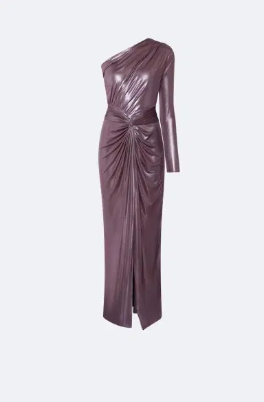 LAPOINTE Coated Jersey One Shoulder Draped Maxi Dress | Thumbnail 4 LAPOINTE Coated Jersey One Shoulder Draped Maxi Dress | Thumbnail 4