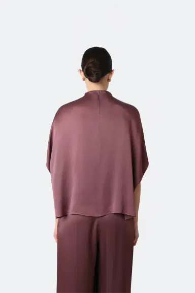 Lapointe Satin Cape Tee | Thumbnail 2 Lapointe Satin Cape Tee | Thumbnail 2