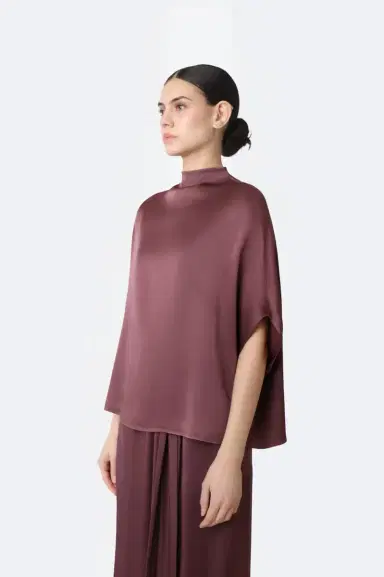 Lapointe Satin Cape Tee | Thumbnail 3 Lapointe Satin Cape Tee | Thumbnail 3