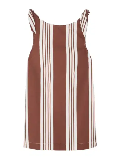 Posse Rosie Tie-detailed Striped Cotton Mini Dress | Thumbnail 1 Posse Rosie Tie-detailed Striped Cotton Mini Dress | Thumbnail 1