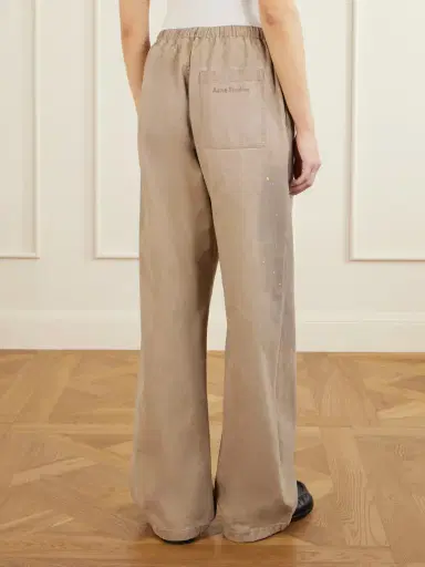 Acne Studios Plott Paint-splatter Cotton-twill Wide-leg Pants | Thumbnail 4 Acne Studios Plott Paint-splatter Cotton-twill Wide-leg Pants | Thumbnail 4