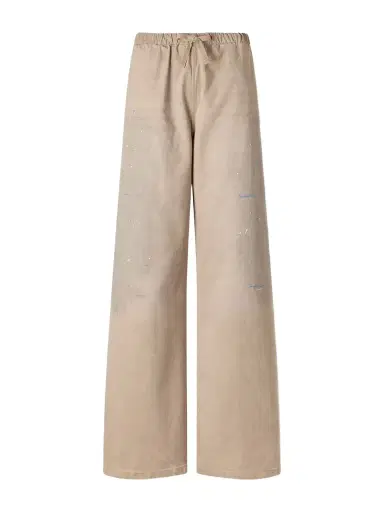 Acne Studios Plott Paint-splatter Cotton-twill Wide-leg Pants | Thumbnail 1 Acne Studios Plott Paint-splatter Cotton-twill Wide-leg Pants | Thumbnail 1