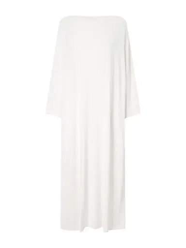 The Row Odet Draped Silk And Cotton-blend Midi Dress | Thumbnail 1 The Row Odet Draped Silk And Cotton-blend Midi Dress | Thumbnail 1