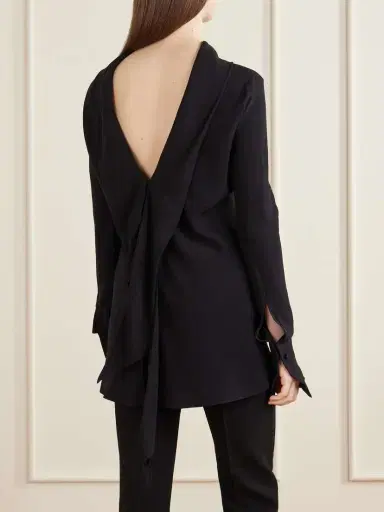 The Row Evo Crepe Blouse | Thumbnail 3 The Row Evo Crepe Blouse | Thumbnail 3