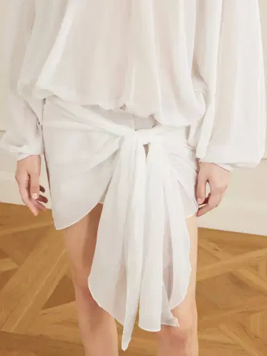 Christopher Esber Porto Tie-detailed Gathered Cotton-voile Mini Dress | Thumbnail 4 Christopher Esber Porto Tie-detailed Gathered Cotton-voile Mini Dress | Thumbnail 4