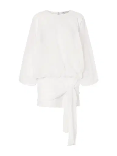 Christopher Esber Porto Tie-detailed Gathered Cotton-voile Mini Dress | Thumbnail 1 Christopher Esber Porto Tie-detailed Gathered Cotton-voile Mini Dress | Thumbnail 1
