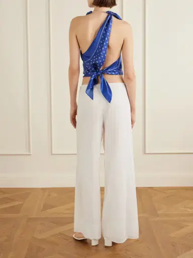 Christopher Esber One-shoulder Embellished Bandana-print Silk Top | Thumbnail 3 Christopher Esber One-shoulder Embellished Bandana-print Silk Top | Thumbnail 3