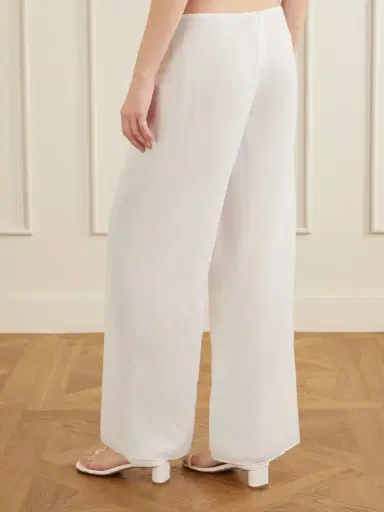 Christopher Esber Porto Tie-detailed Cotton-voile Wide-leg Pants | Thumbnail 3 Christopher Esber Porto Tie-detailed Cotton-voile Wide-leg Pants | Thumbnail 3