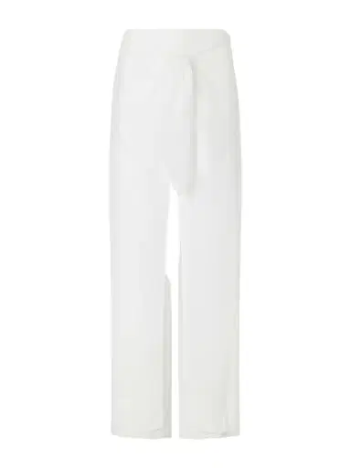 Christopher Esber Porto Tie-detailed Cotton-voile Wide-leg Pants | Thumbnail 1 Christopher Esber Porto Tie-detailed Cotton-voile Wide-leg Pants | Thumbnail 1
