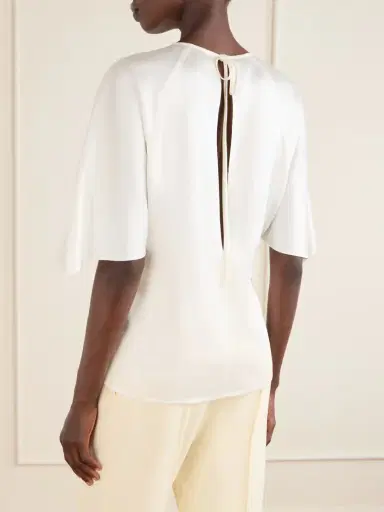 Stella McCartney Open-back Satin Blouse | Thumbnail 4 Stella McCartney Open-back Satin Blouse | Thumbnail 4
