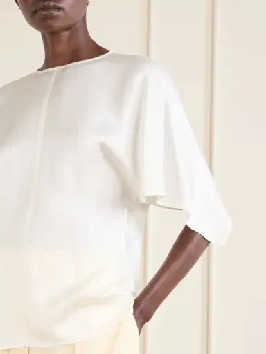 Stella McCartney Open-back Satin Blouse | Thumbnail 5 Stella McCartney Open-back Satin Blouse | Thumbnail 5