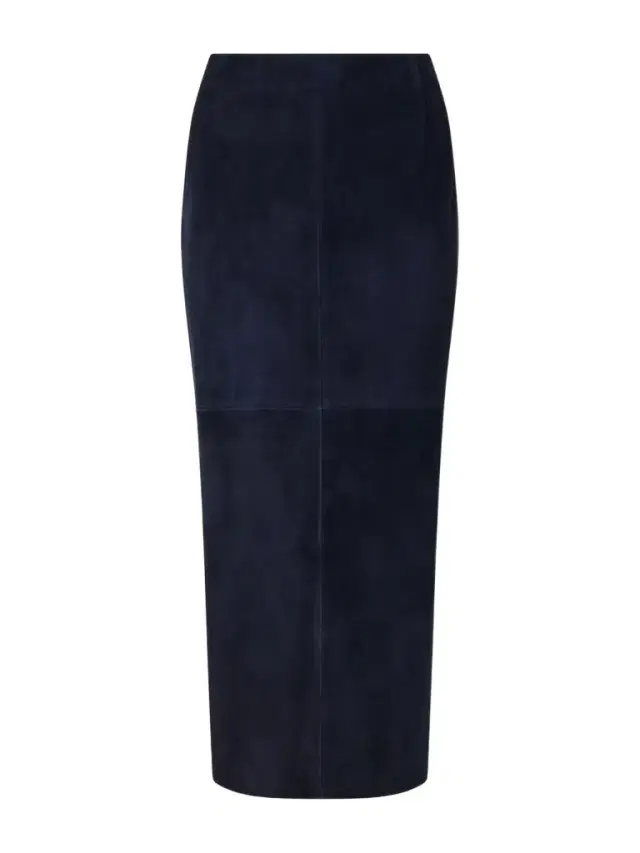 Nour Hammour Selly Suede Midi Skirt