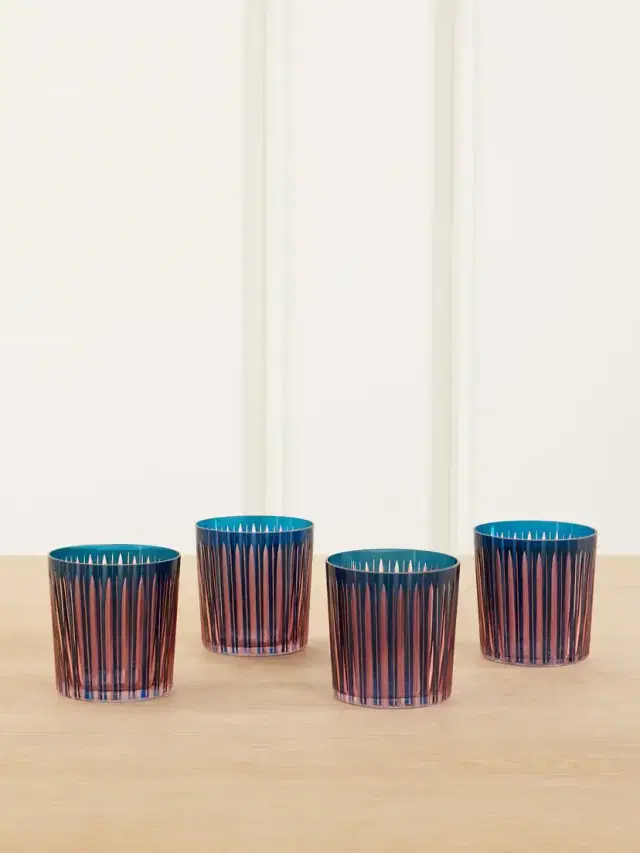 L'Objet Prism Set Of Four Glass Tumblers