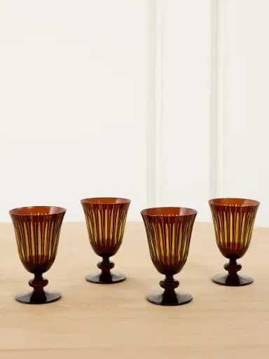L'Objet Prism Set Of Four Glass Wine Glasses | Thumbnail 1 L'Objet Prism Set Of Four Glass Wine Glasses | Thumbnail 1