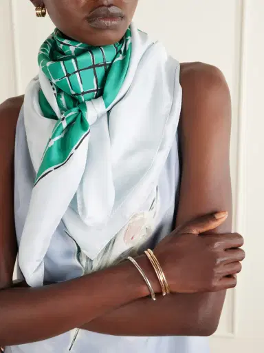 Altuzarra Fishnet Printed Silk-twill Scarf | Thumbnail 2 Altuzarra Fishnet Printed Silk-twill Scarf | Thumbnail 2