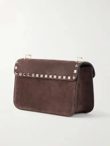 Valentino Garavani Rockstud Embellished Suede Shoulder Bag | Thumbnail 4