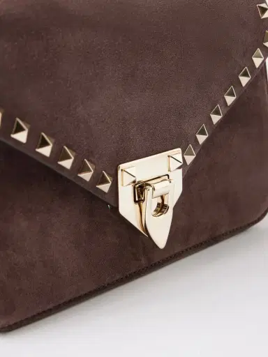 Valentino Garavani Rockstud Embellished Suede Shoulder Bag | Thumbnail 5