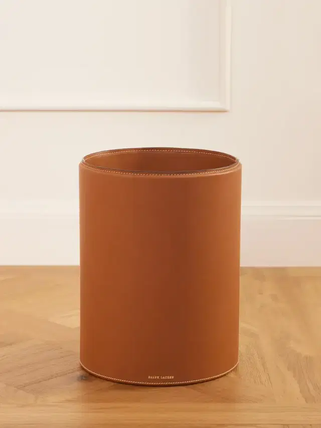 Ralph Lauren Home Brennan Leather Waste Bin